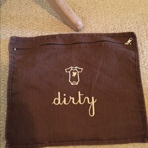 Sugar Booger dirty clothes bag brown zippered